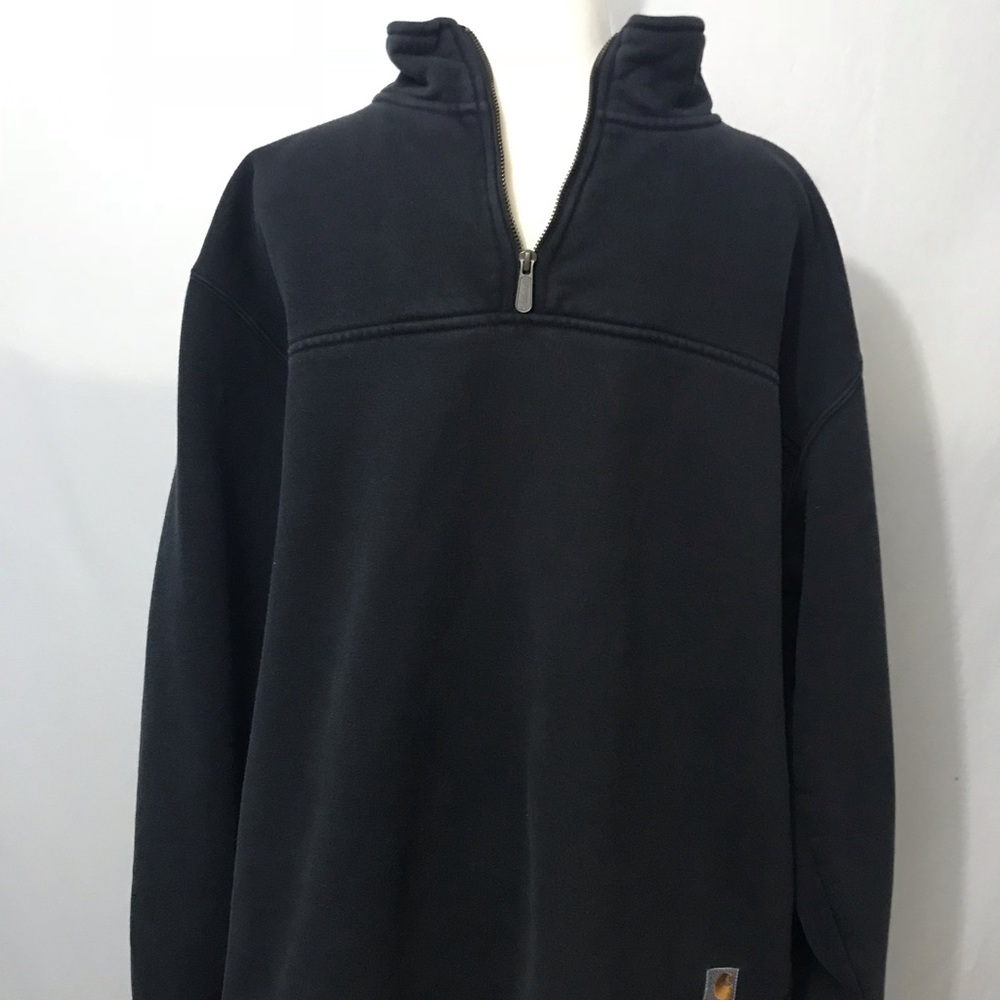 Mens Carhartt 1/4 Zip Heavy Pullover Charcoal Gray